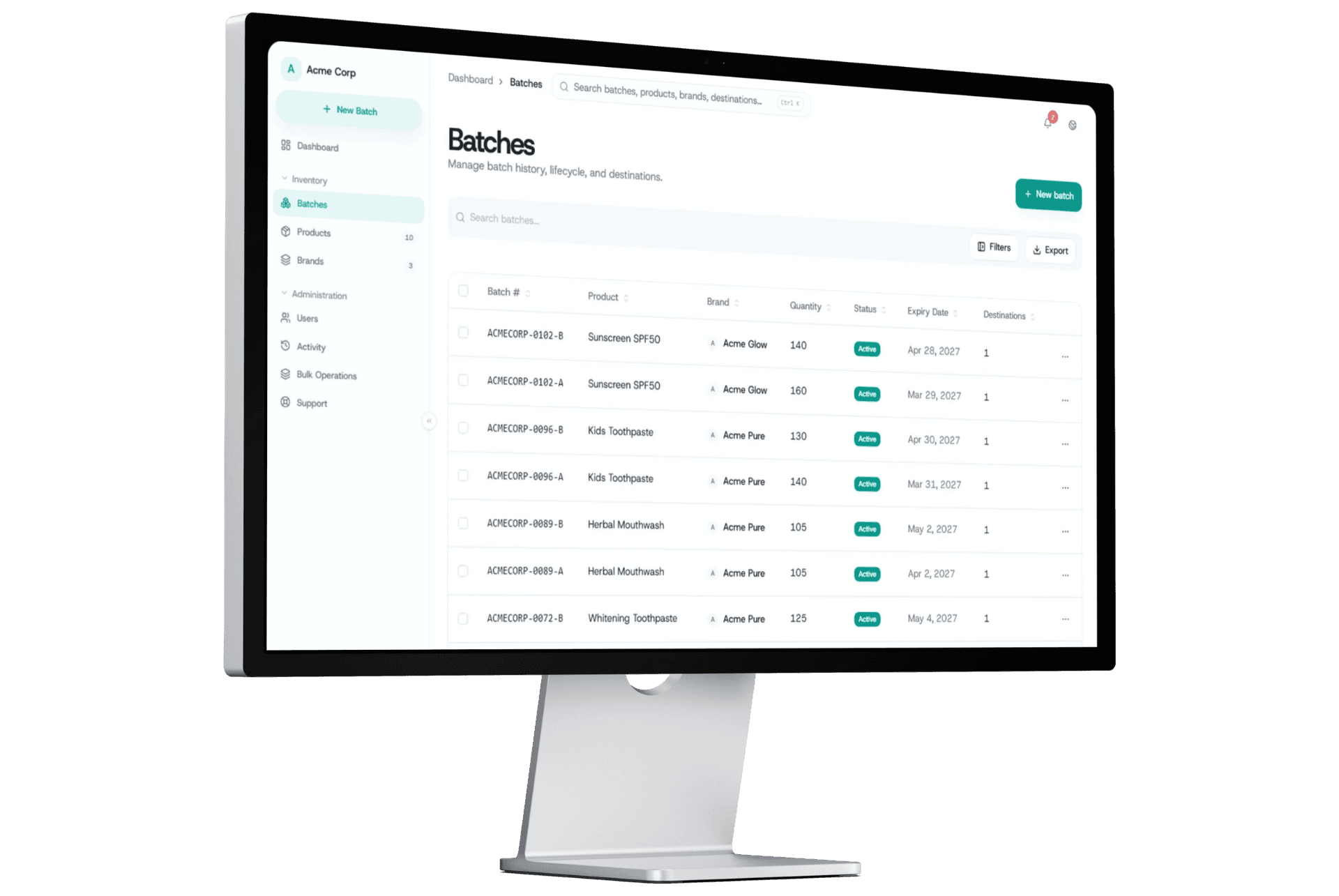 Masbatch dashboard preview