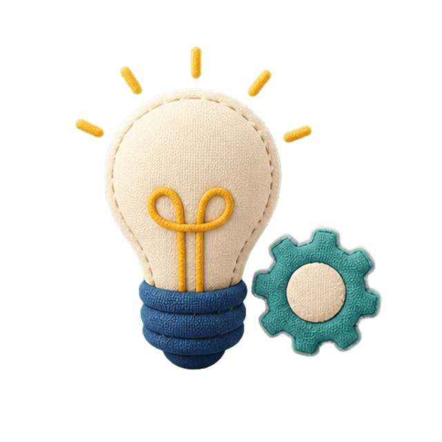 Lightbulb and gear