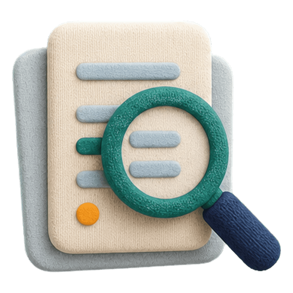 Magnifying glass over a batch record